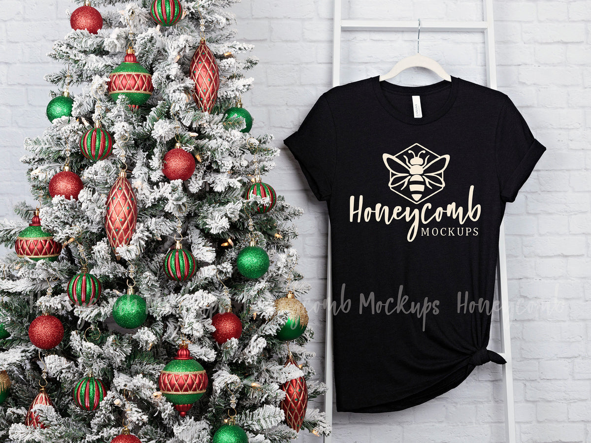 Bella Canvas 3001 T-Shirt | Heather Black | Christmas | SKU1868