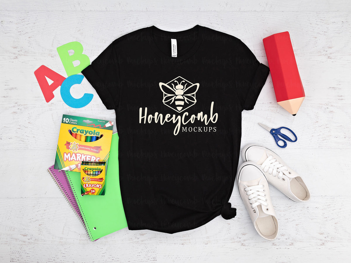 Bella Canvas 3001 T-Shirt | Black | Teacher | SKU1242