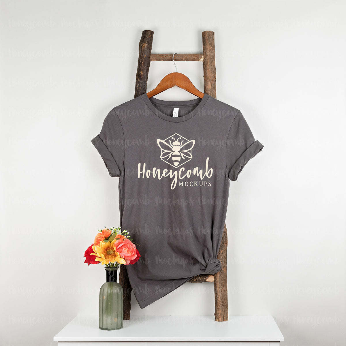 Bella Canvas 3001 T-Shirt | Asphalt | Hanging | SKU1280