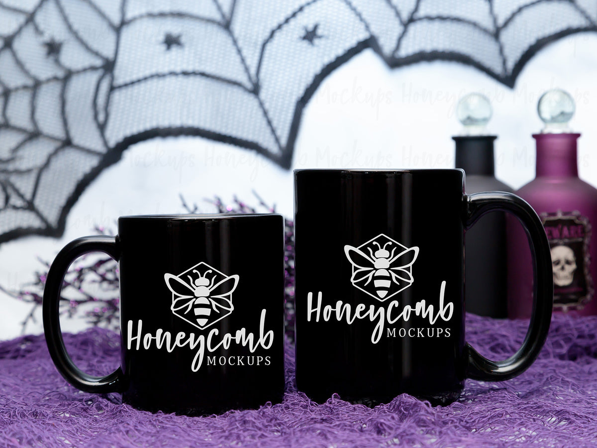 11 and 15 Ounce Mugs | Black | Halloween | SKU2534