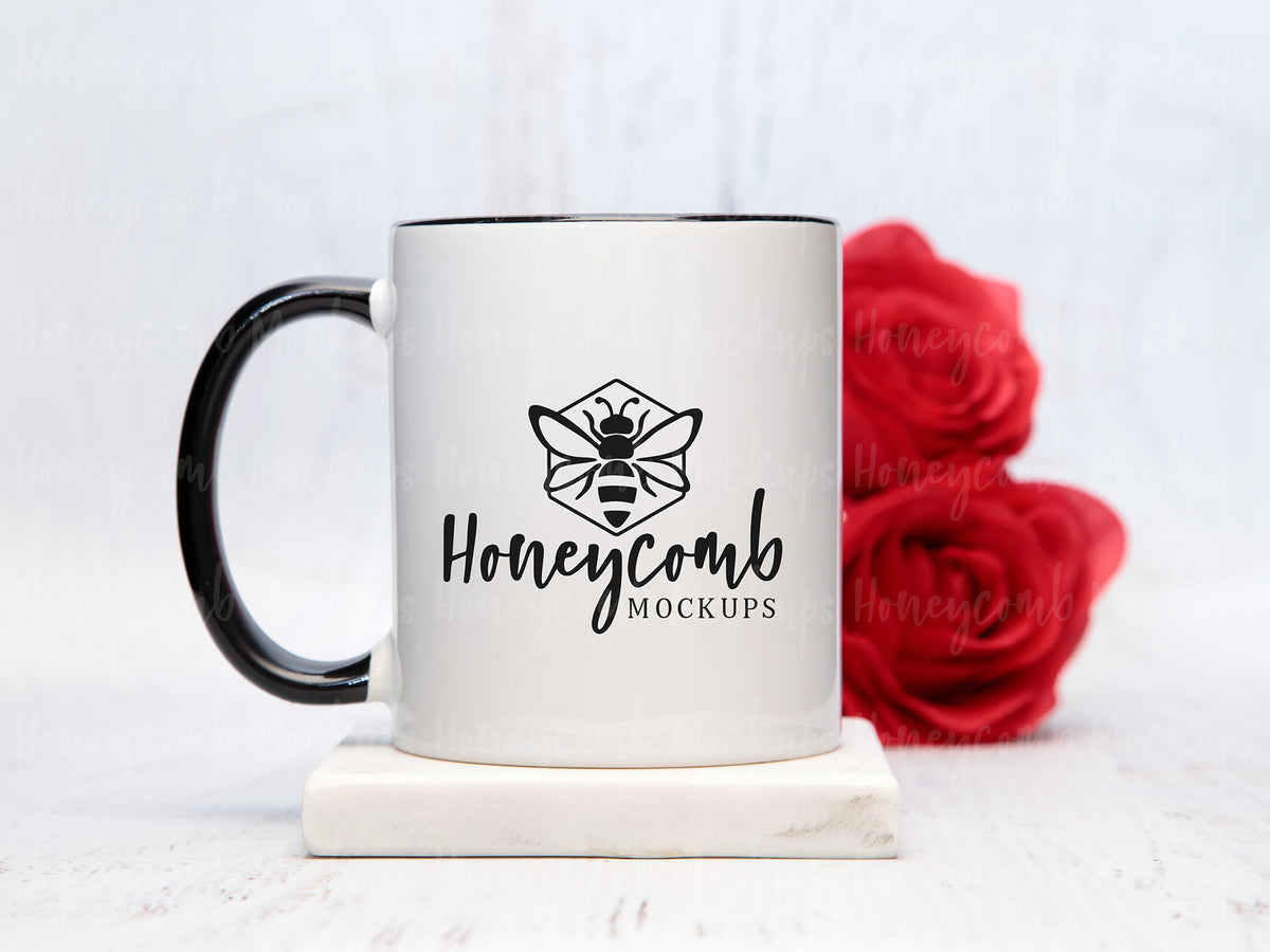 11 Ounce Accent Mug | White/Black | Valentines | SKU2683