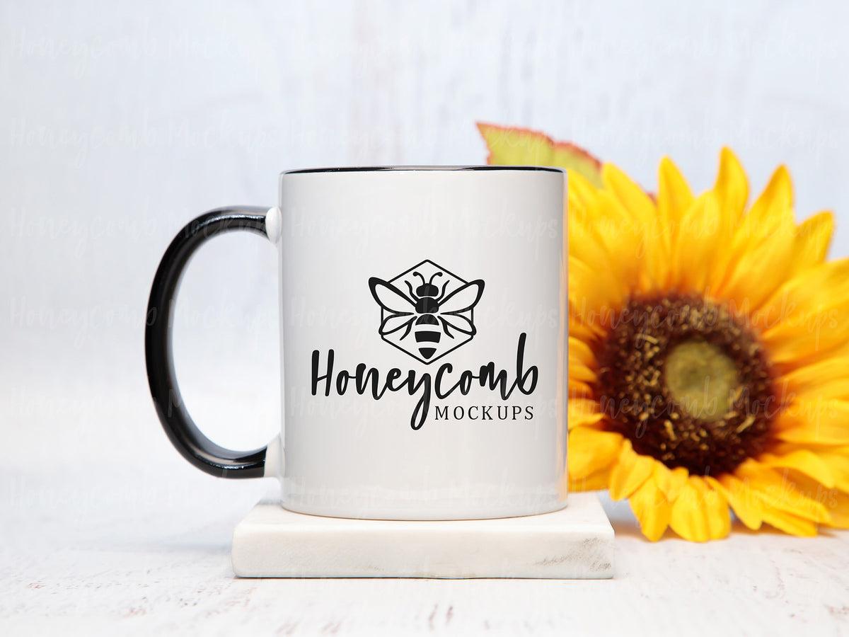 11 Ounce Accent Mug | White/Black | SKU2684