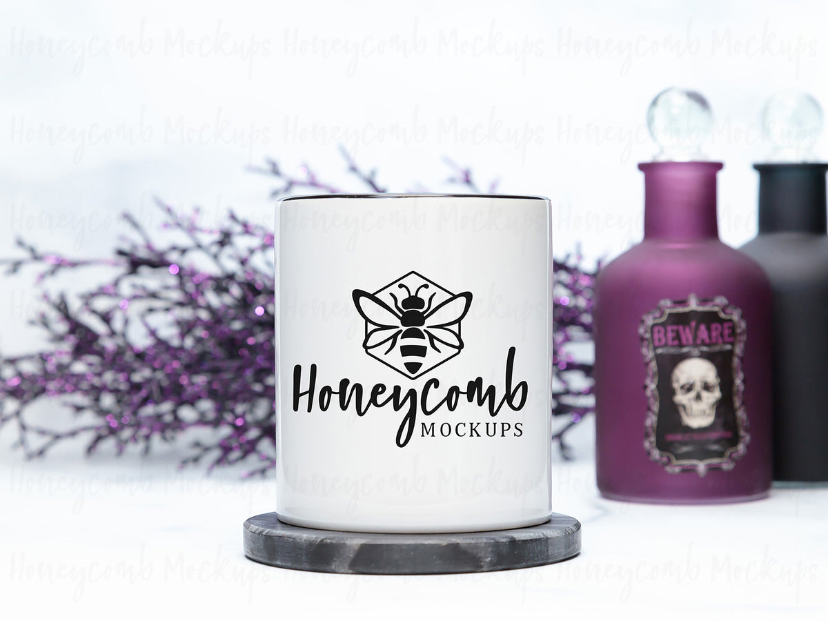 11 Ounce Accent Mug | White/Black | Halloween | SKU2515