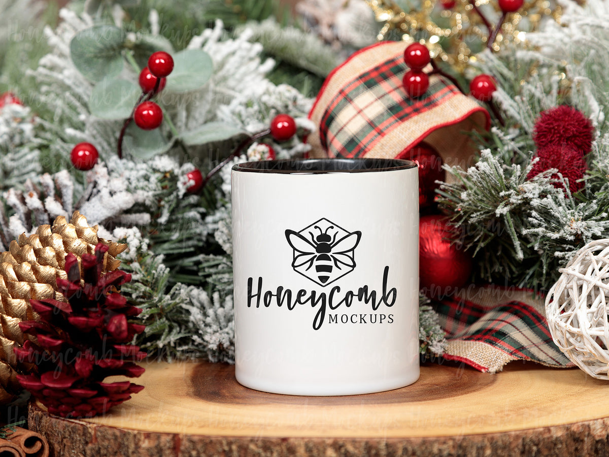 11 Ounce Accent Mug | White/Black | Christmas | SKU2551