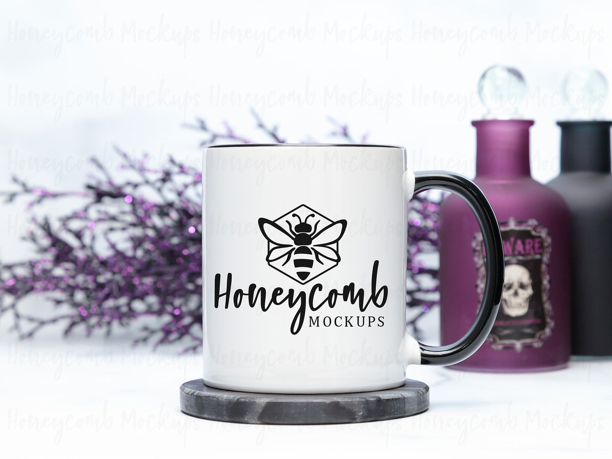 11 Ounce Accent Mug | White/Black | Halloween | SKU2515