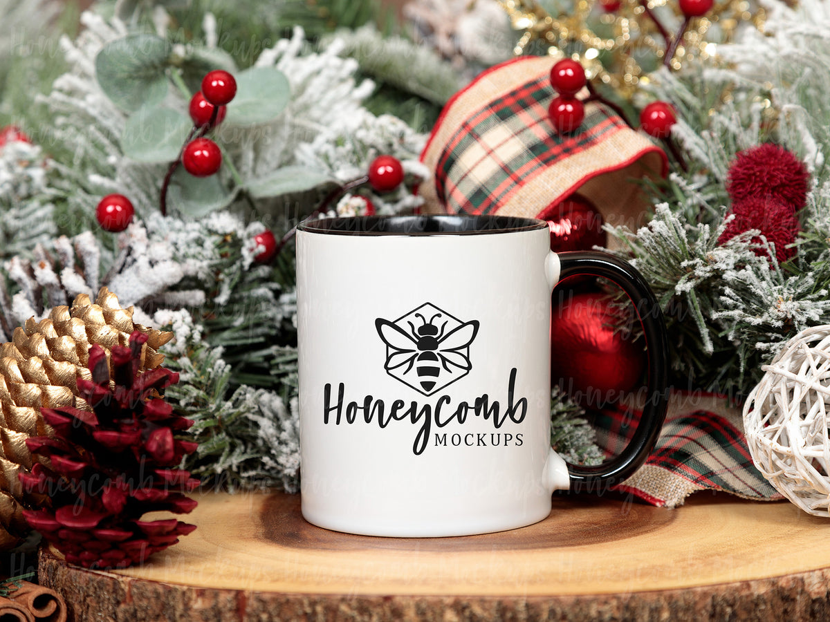 11 Ounce Accent Mug | White/Black | Christmas | SKU2551