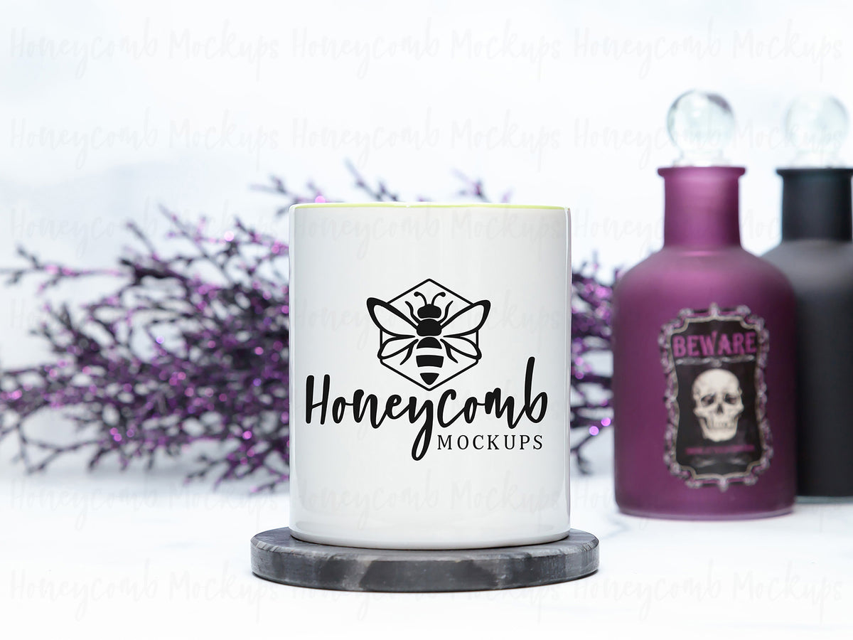11 Ounce Accent Mug | White/Green | Halloween | SKU2518