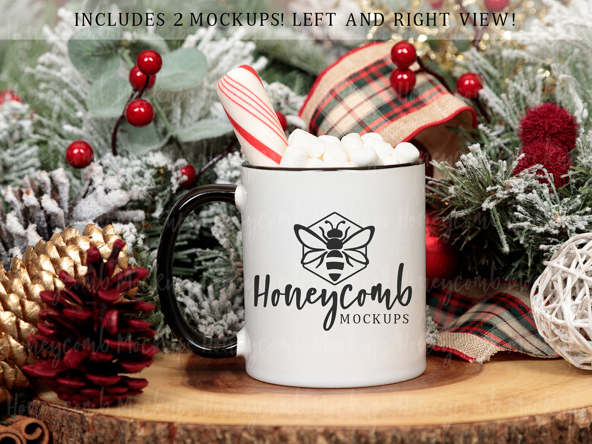 11 Ounce Accent Mug | White/Black | Christmas | SKU2568