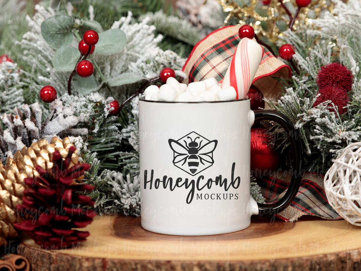 11 Ounce Accent Mug | White/Black | Christmas | SKU2568