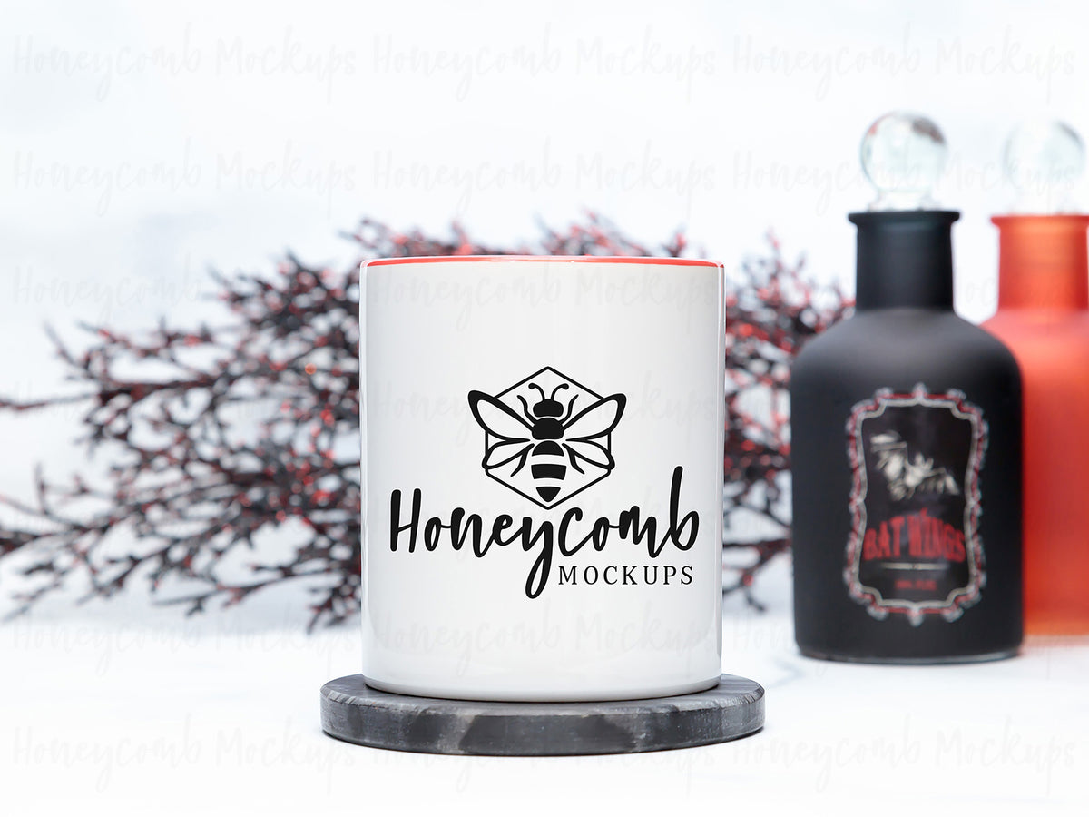 11 Ounce Accent Mug | White/Red | Halloween | SKU2520