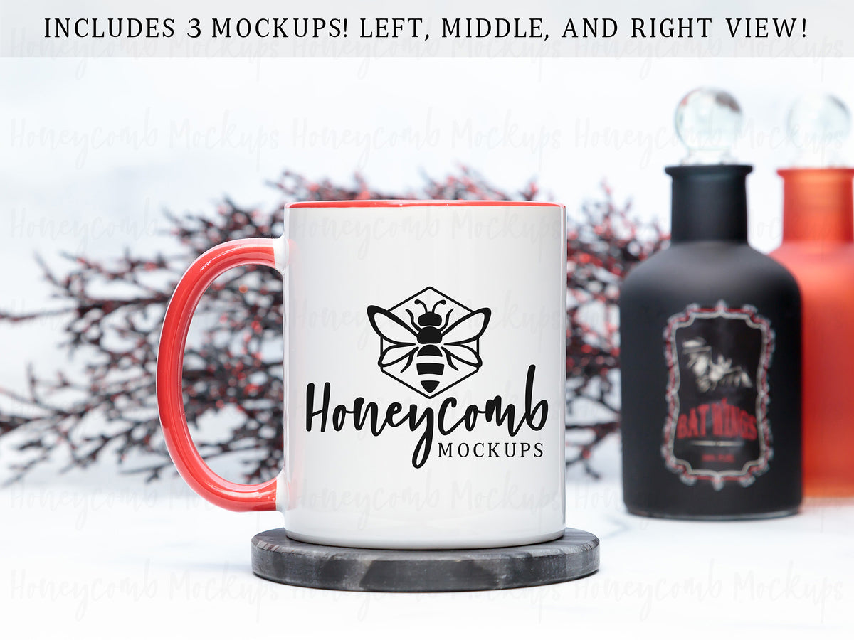 11 Ounce Accent Mug | White/Red | Halloween | SKU2520