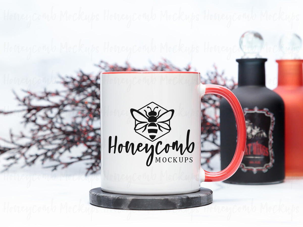 11 Ounce Accent Mug | White/Red | Halloween | SKU2520