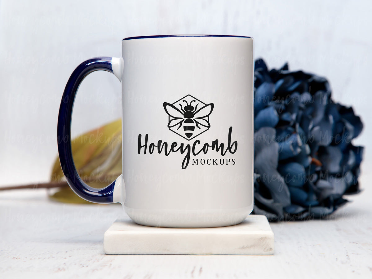 15 Ounce Accent Mug | White/Midnight | SKU2697