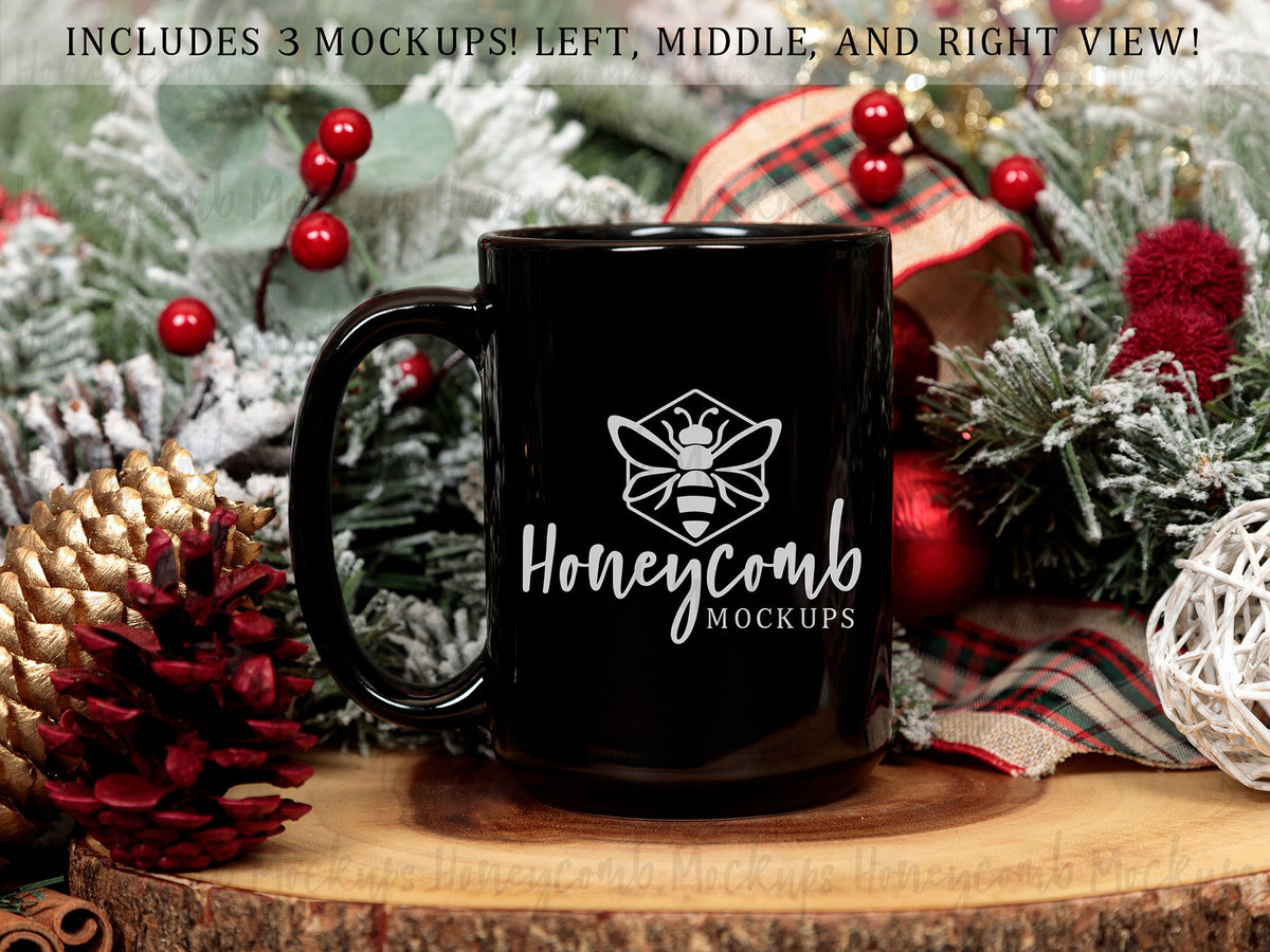 15 Ounce Mug | Black | Christmas | SKU2564