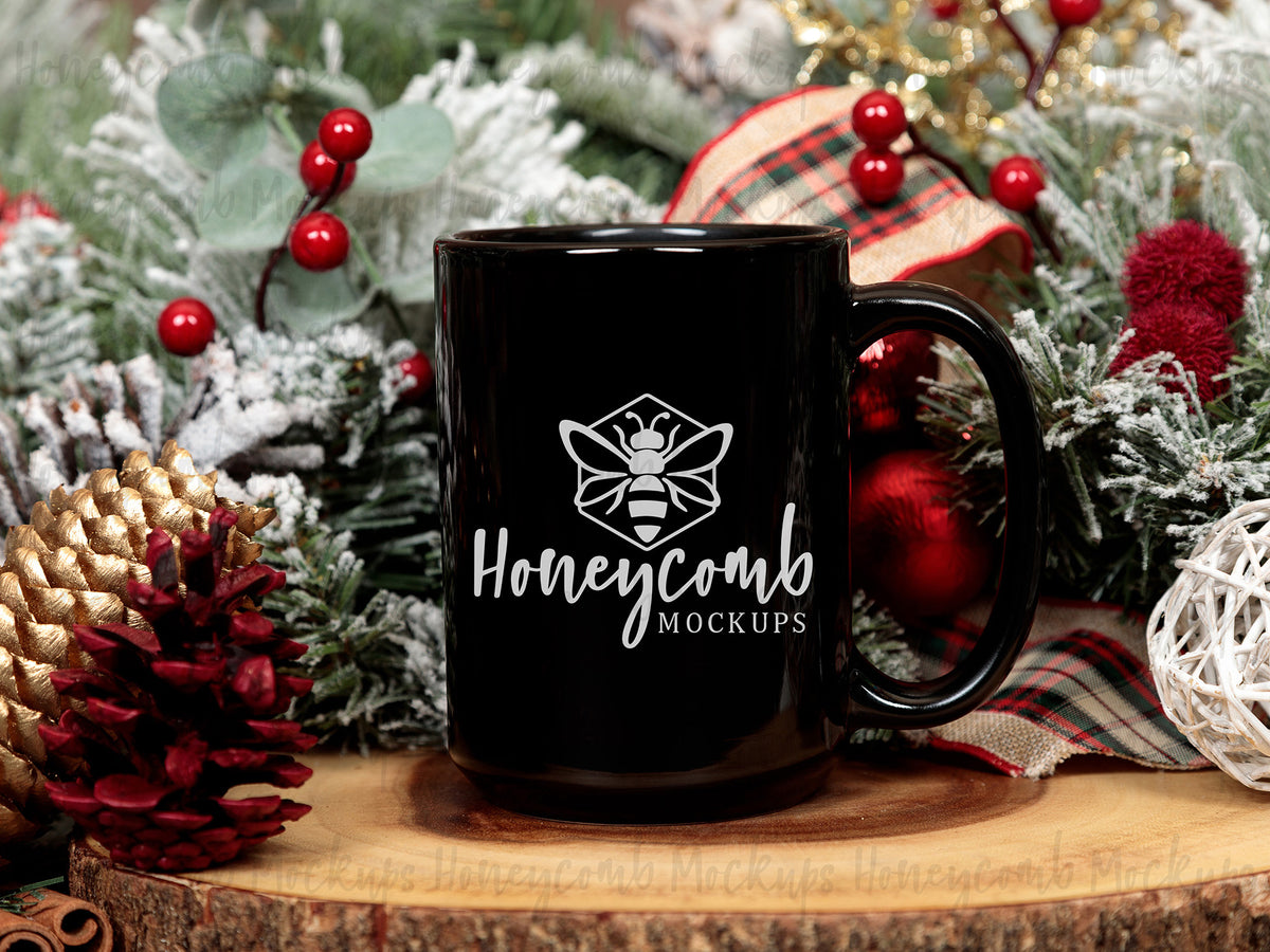 15 Ounce Mug | Black | Christmas | SKU2564