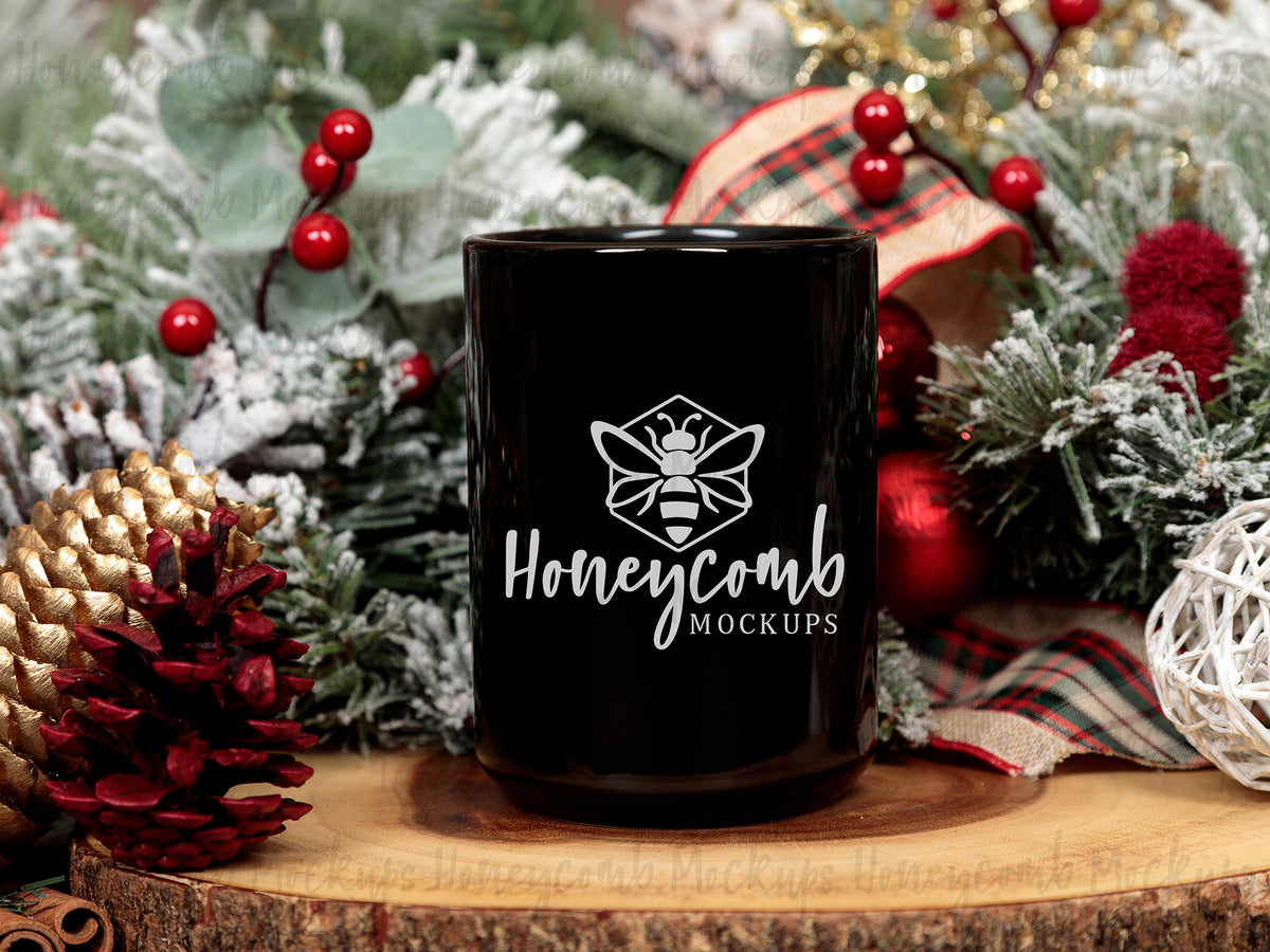 15 Ounce Mug | Black | Christmas | SKU2564