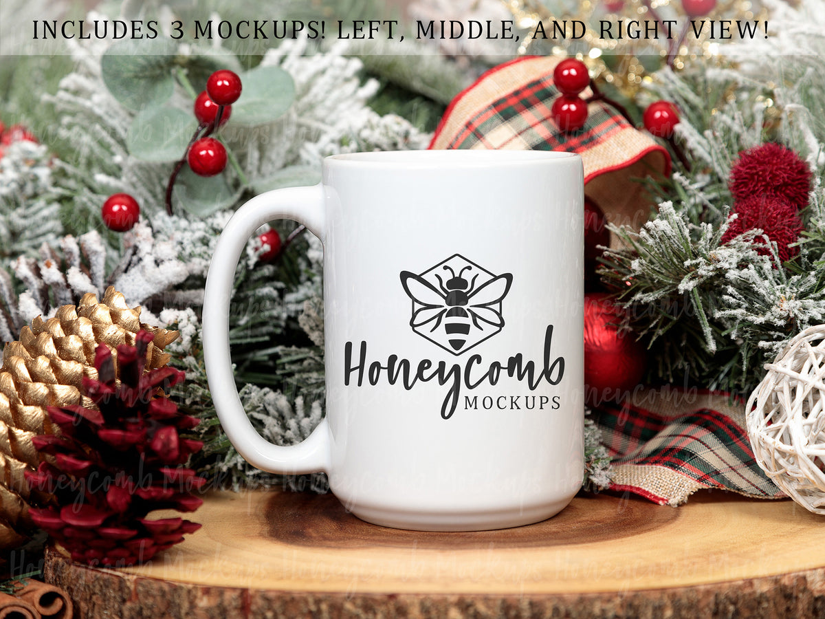 15 Ounce Mug | White | Christmas | SKU2563