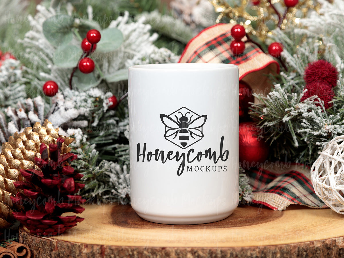 15 Ounce Mug | White | Christmas | SKU2563