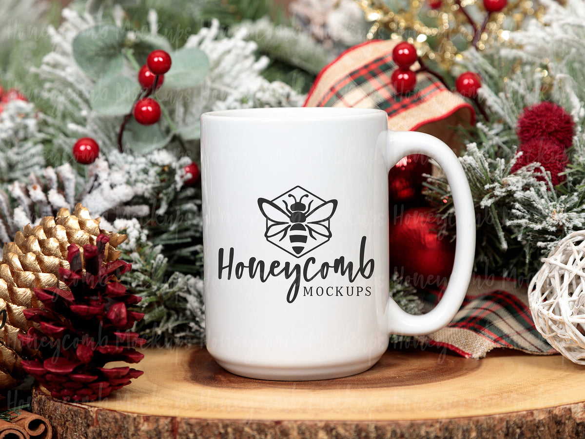 15 Ounce Mug | White | Christmas | SKU2563