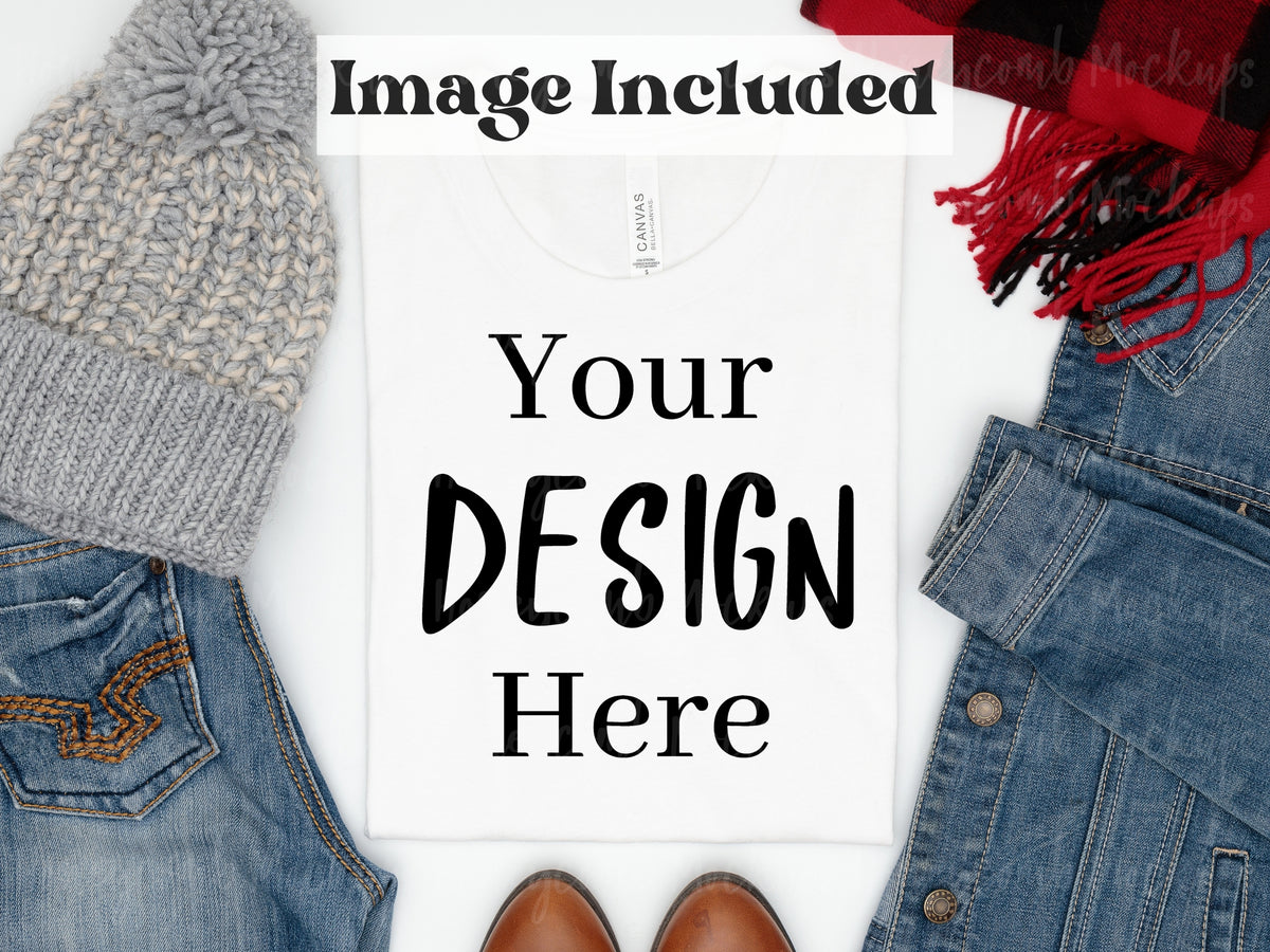 Bella Canvas 3001 T-Shirt | White | Video Mockups | SKU2632