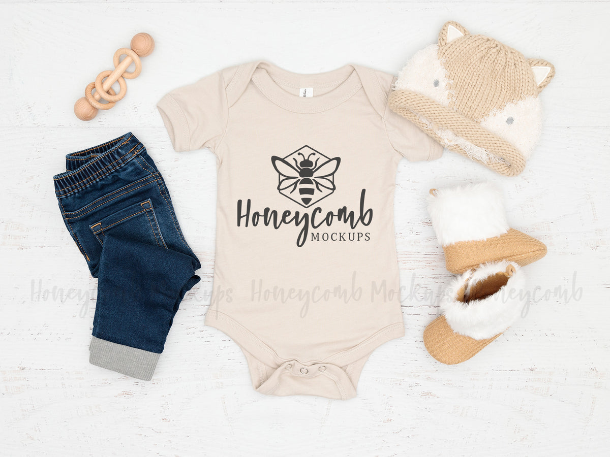 Bella Canvas 100B Bodysuit | Heather Dust | SKU1624