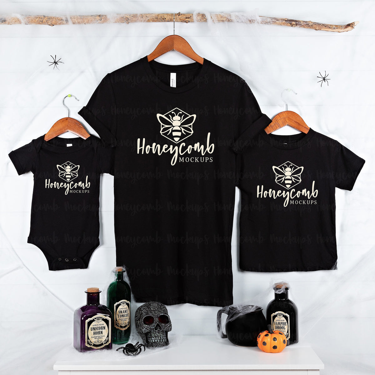 Bella Canvas 100B, 3001, and 3001T | Black | Halloween | Mommy and Me | SKU1971