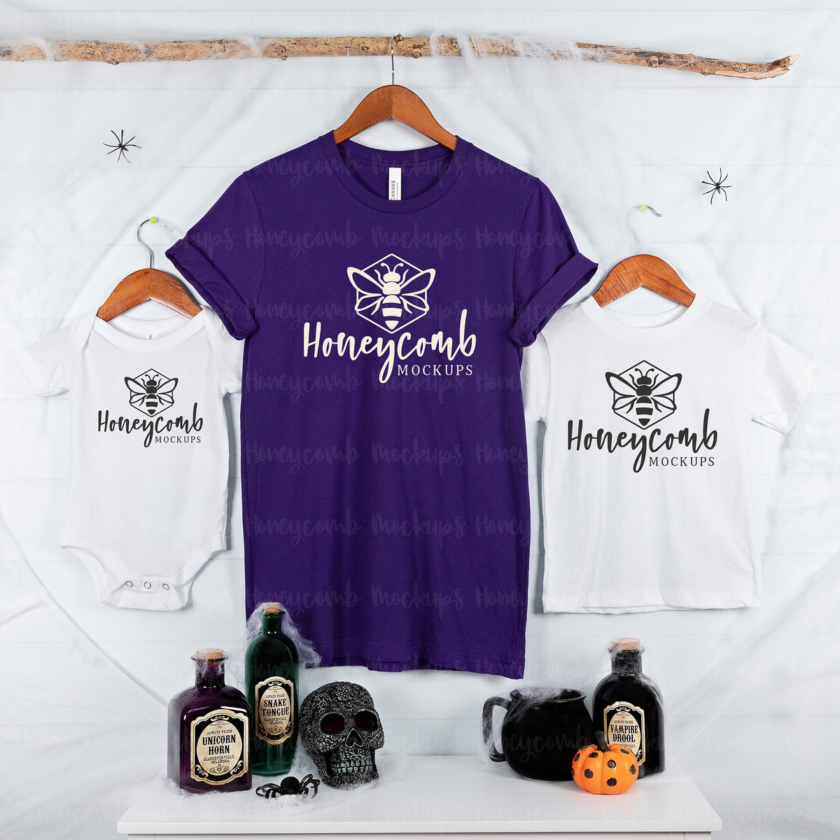 Bella Canvas 100B, 3001, and 3001T | Purple and White | Halloween | Mommy and Me | SKU1970