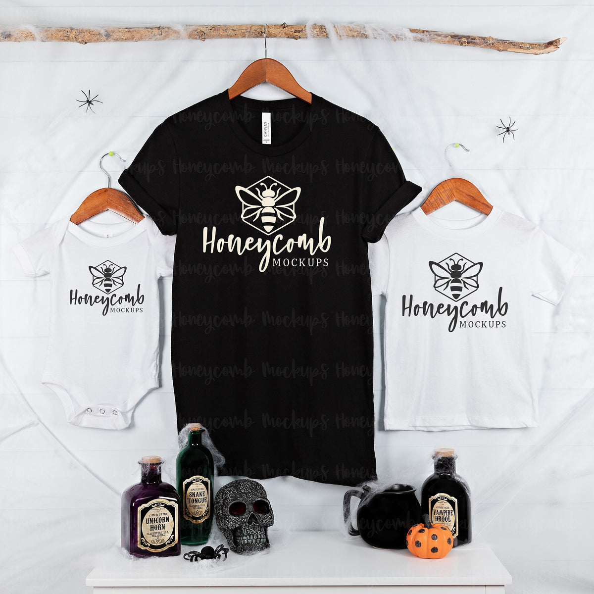 Bella Canvas 100B, 3001, and 3001T | Black and White | Halloween | Mommy and Me | SKU1973