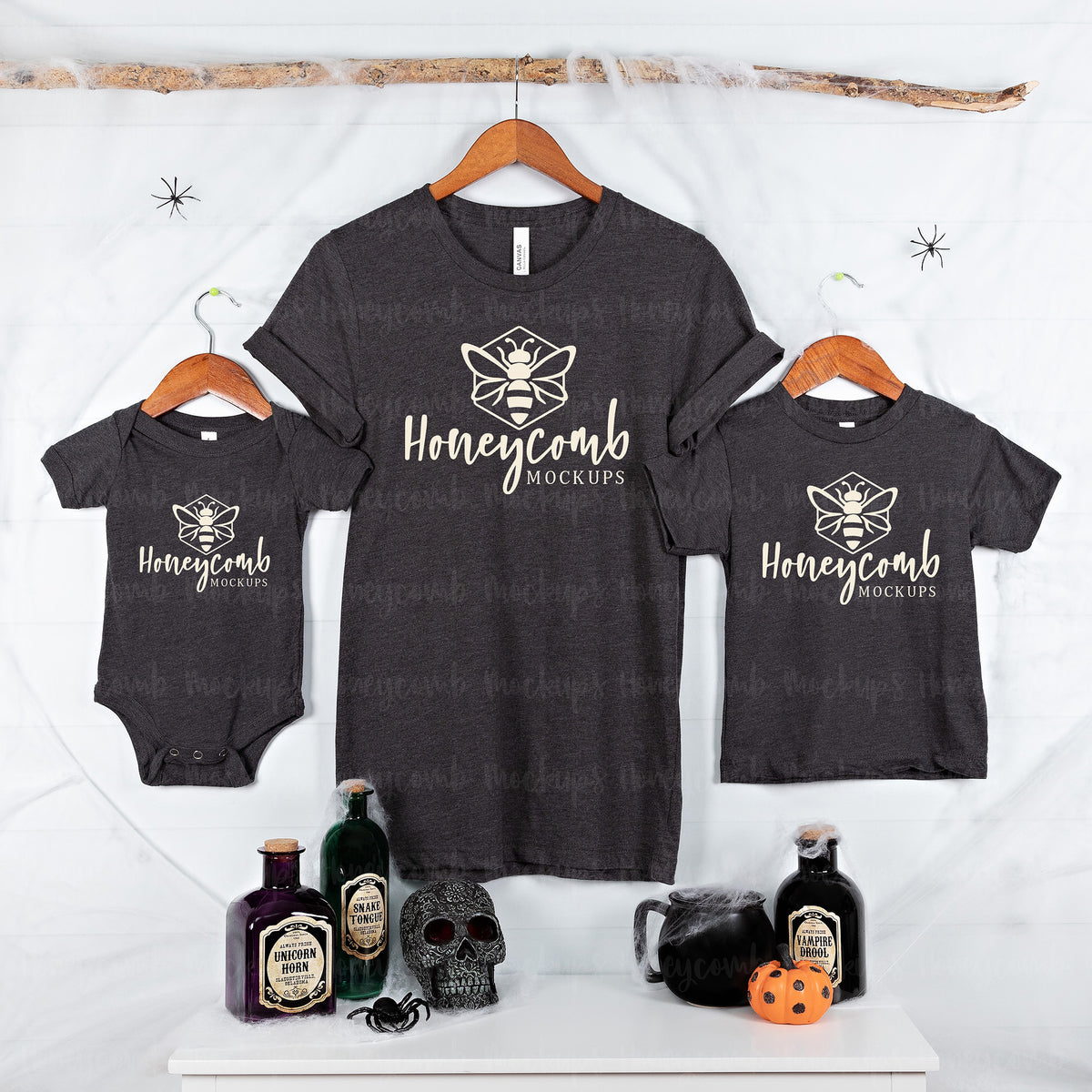 Bella Canvas 100B, 3001, and 3001T | Dark Grey Heather | Halloween | Mommy and Me | SKU1976