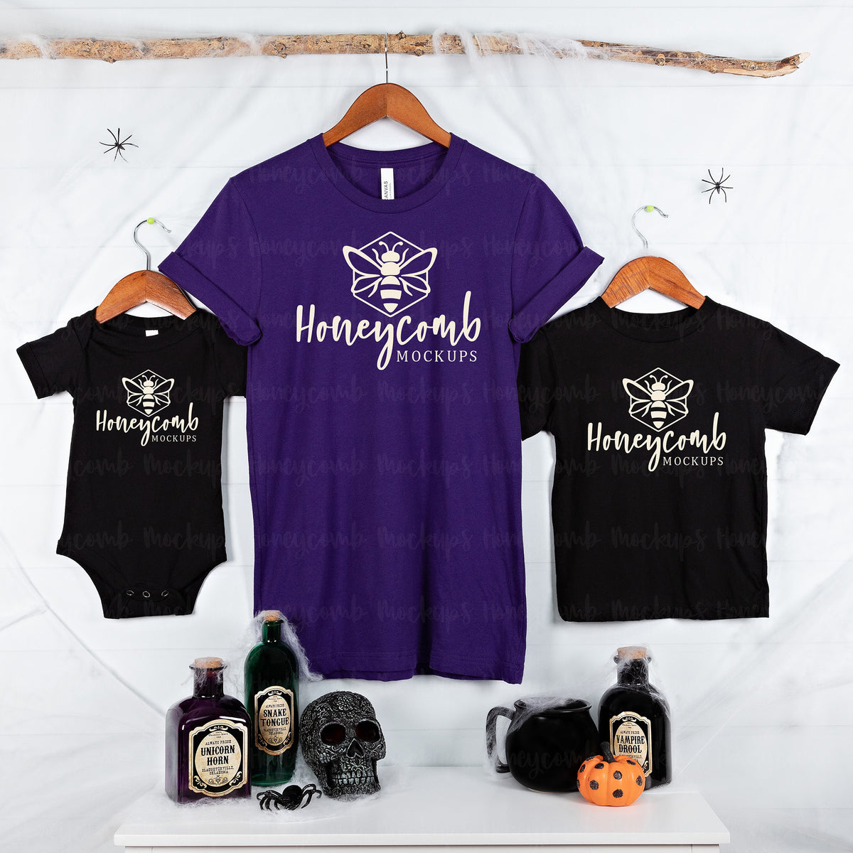 Bella Canvas 100B, 3001, and 3001T | Purple and Black | Halloween | Mommy and Me | SKU1972