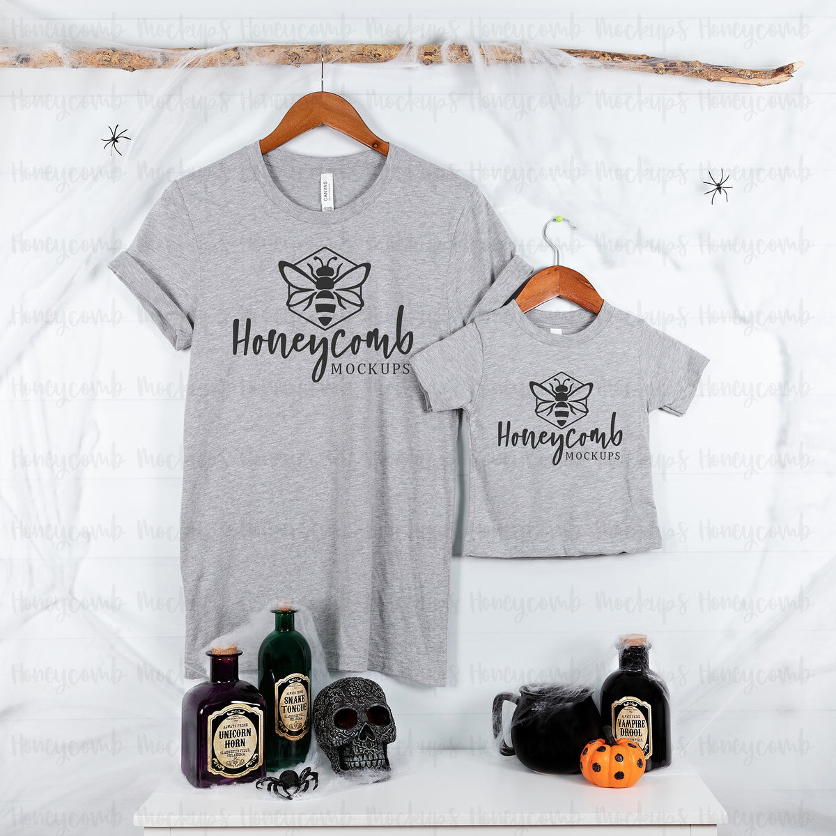 Bella Canvas 3001 and 3001B | Athletic Heather | Halloween | Mommy and Me | SKU1984