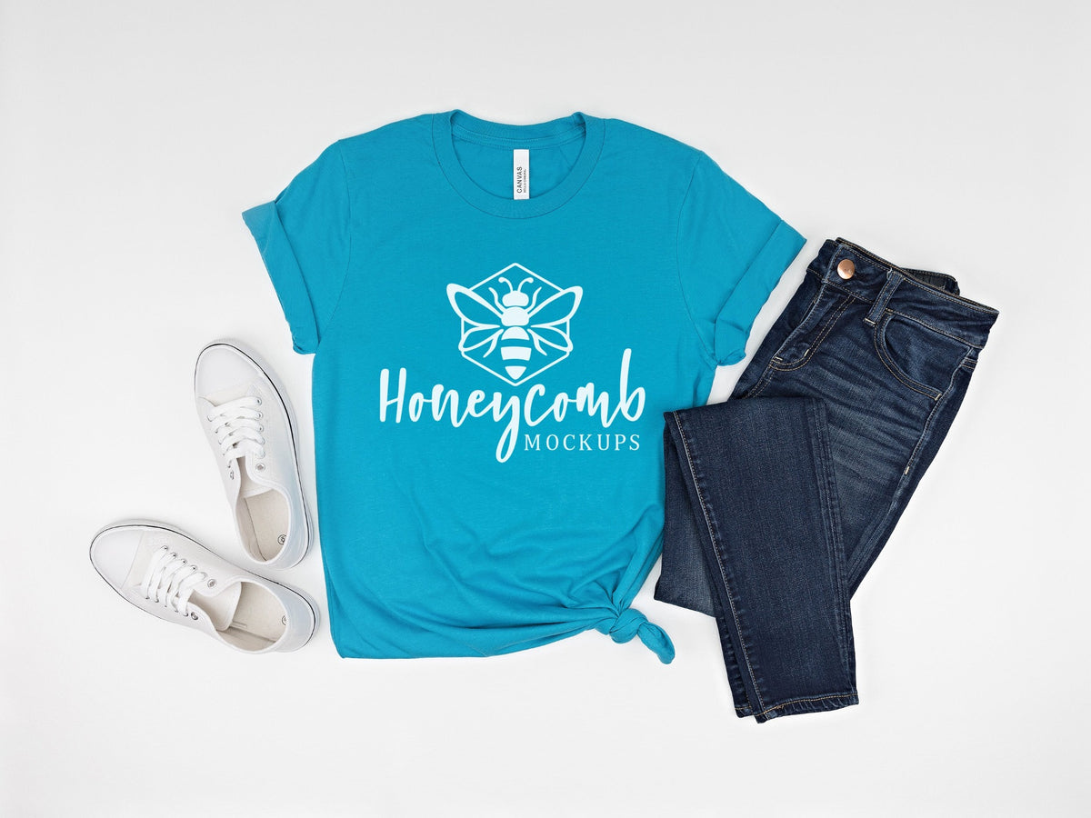 Bella Canvas 3001 T-Shirt | Aqua | SKU1004
