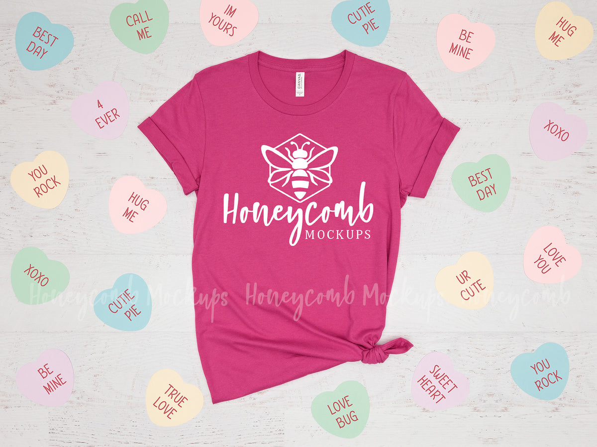 Bella Canvas 3001 T-Shirt | Berry | Valentines Day | SKU1400