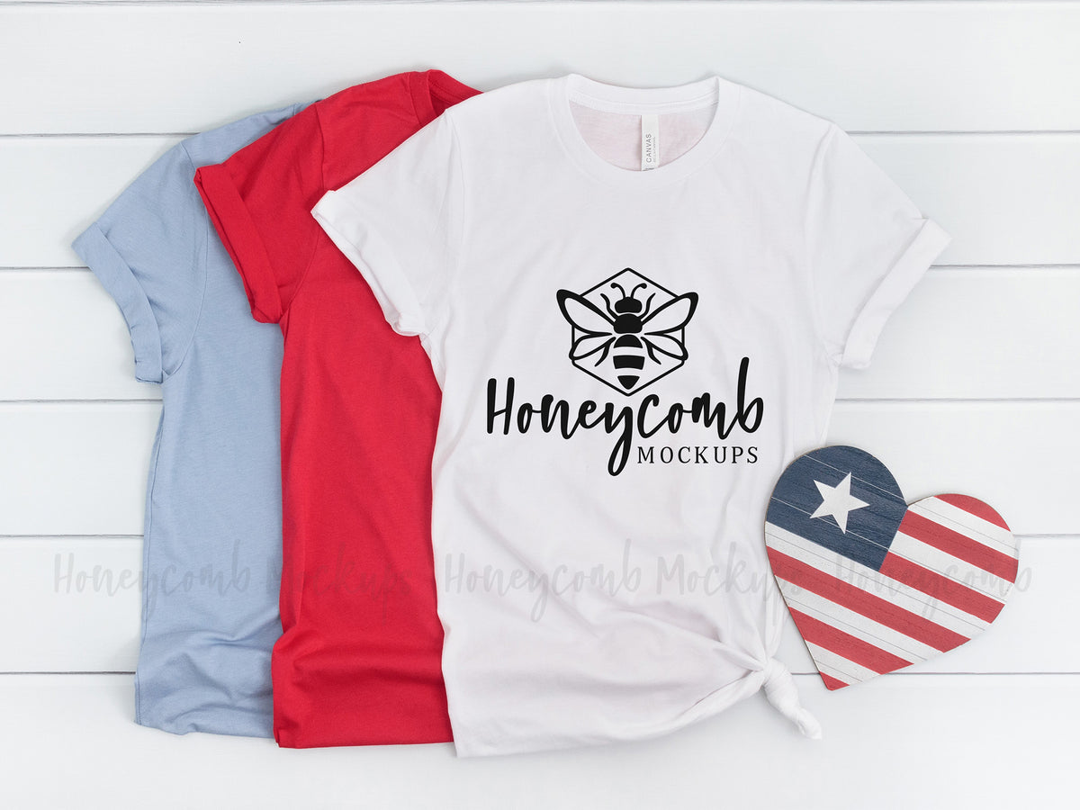 Bella Canvas 3001 T-Shirt | Color Showcase | 4th of July | SKU2259