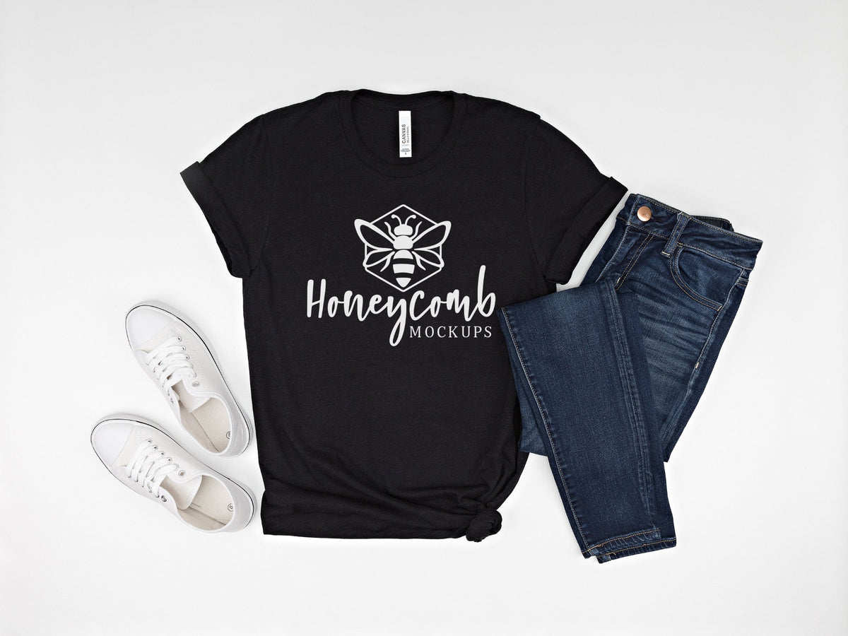 Bella Canvas 3001 T-Shirt | Heather Black | SKU1013