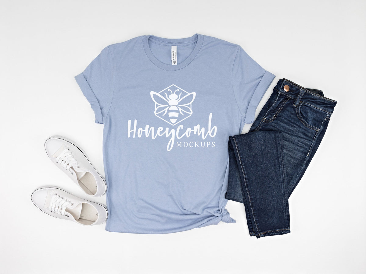 Bella Canvas 3001 T-Shirt | Heather Blue | SKU1014