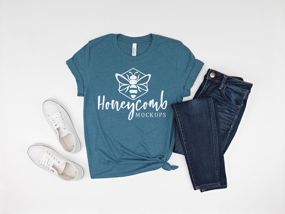Bella Canvas 3001 T-Shirt | Heather Deep Teal | SKU1016