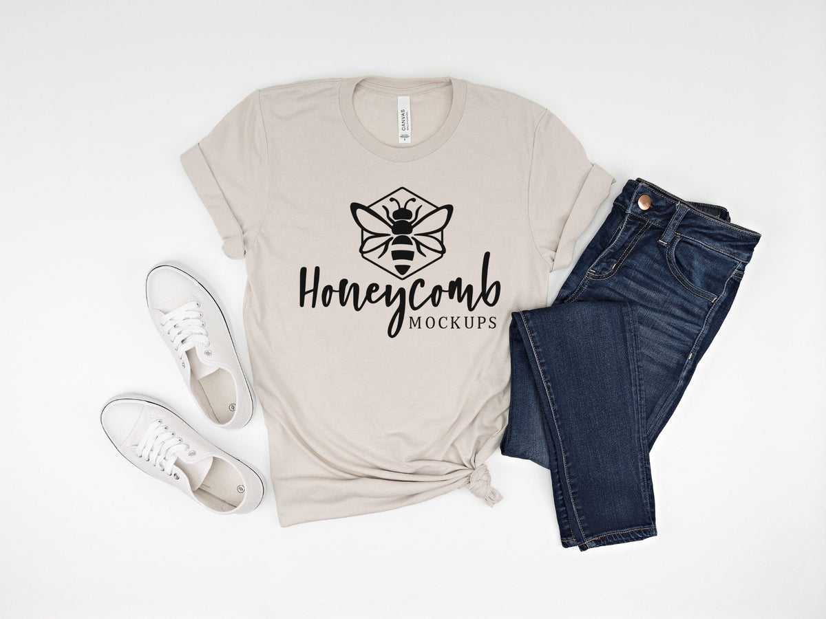 Bella Canvas 3001 T-Shirt | Heather Dust | SKU1017