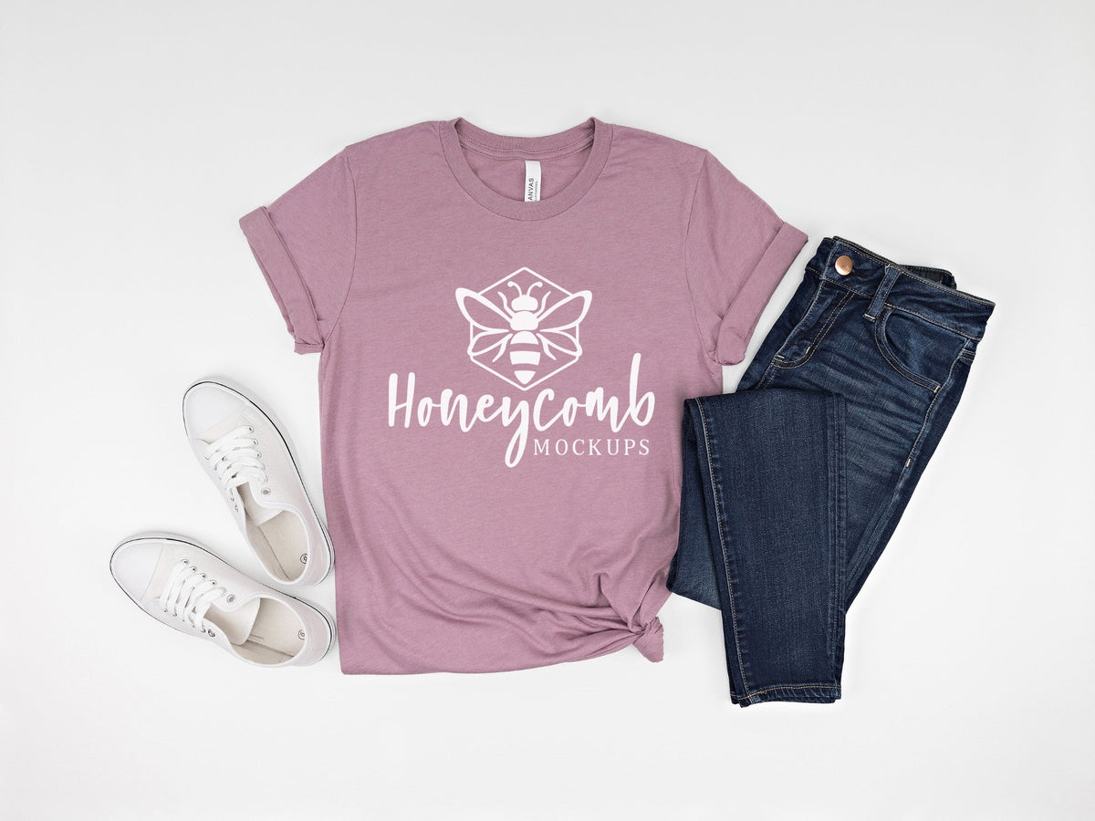 Bella Canvas 3001 T-Shirt | Heather Orchid | SKU1023