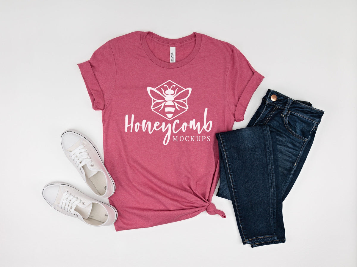 Bella Canvas 3001 T-Shirt | Heather Raspberry | SKU1024