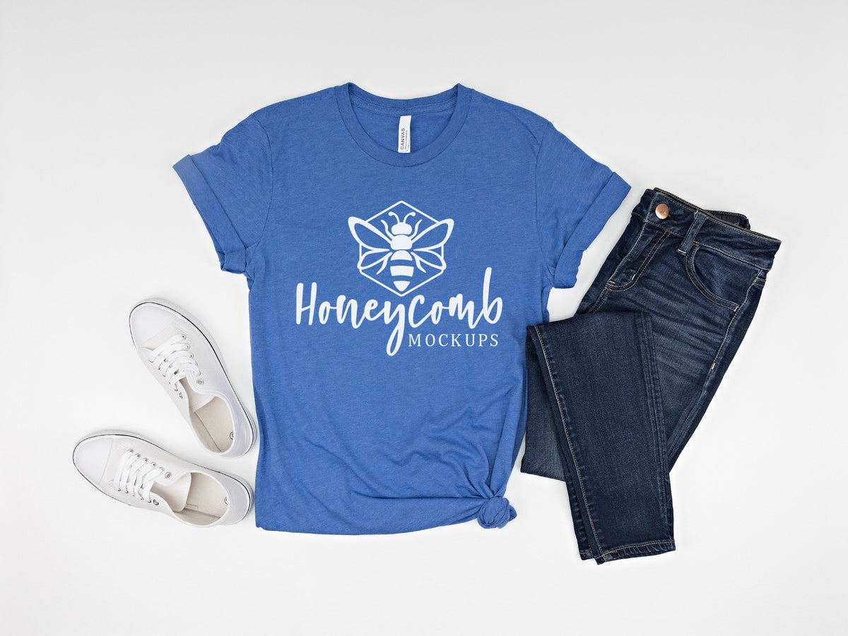 Bella Canvas 3001 T-Shirt | Heather True Royal | SKU1025