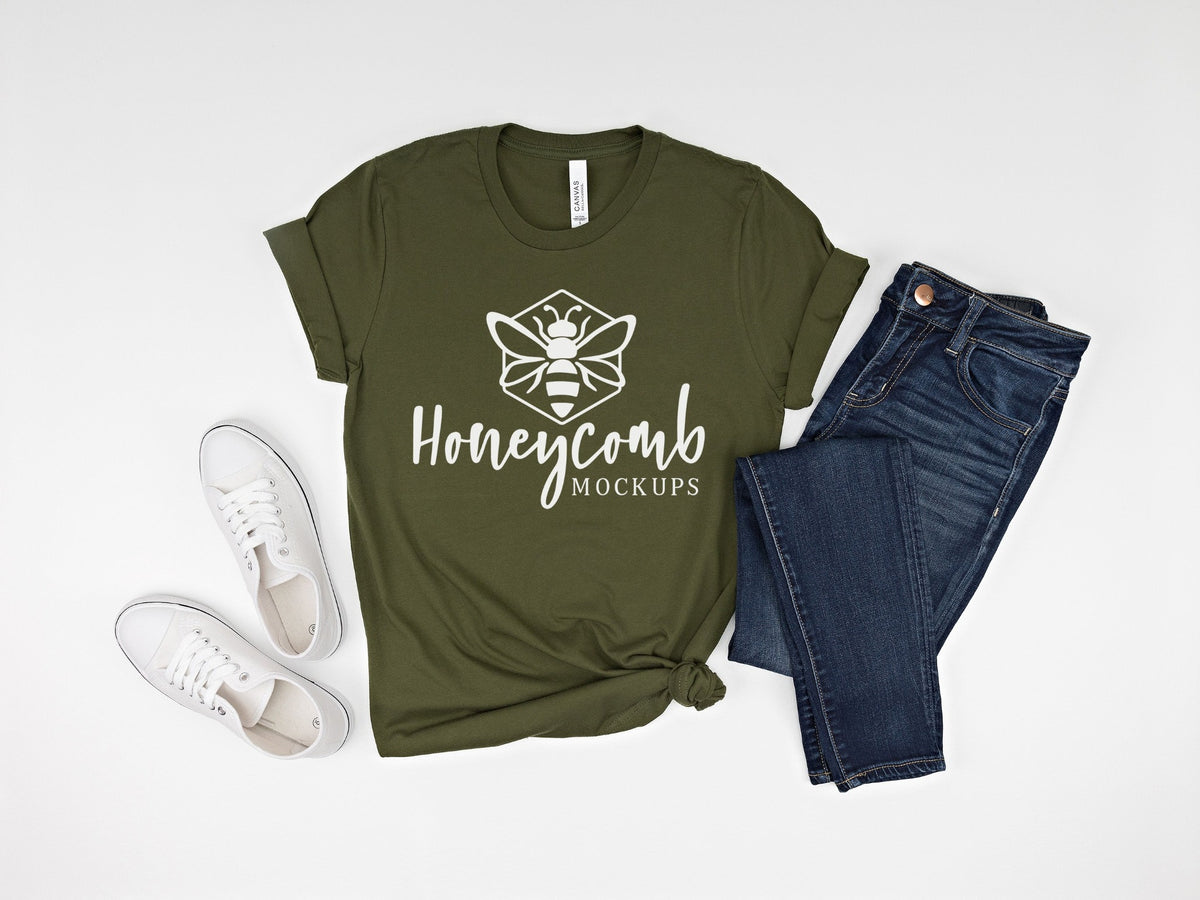 Bella Canvas 3001 T-Shirt | Olive | SKU1039