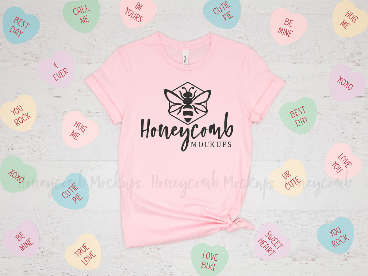 Bella Canvas 3001 T-Shirt | Pink | Valentines Day | SKU1407