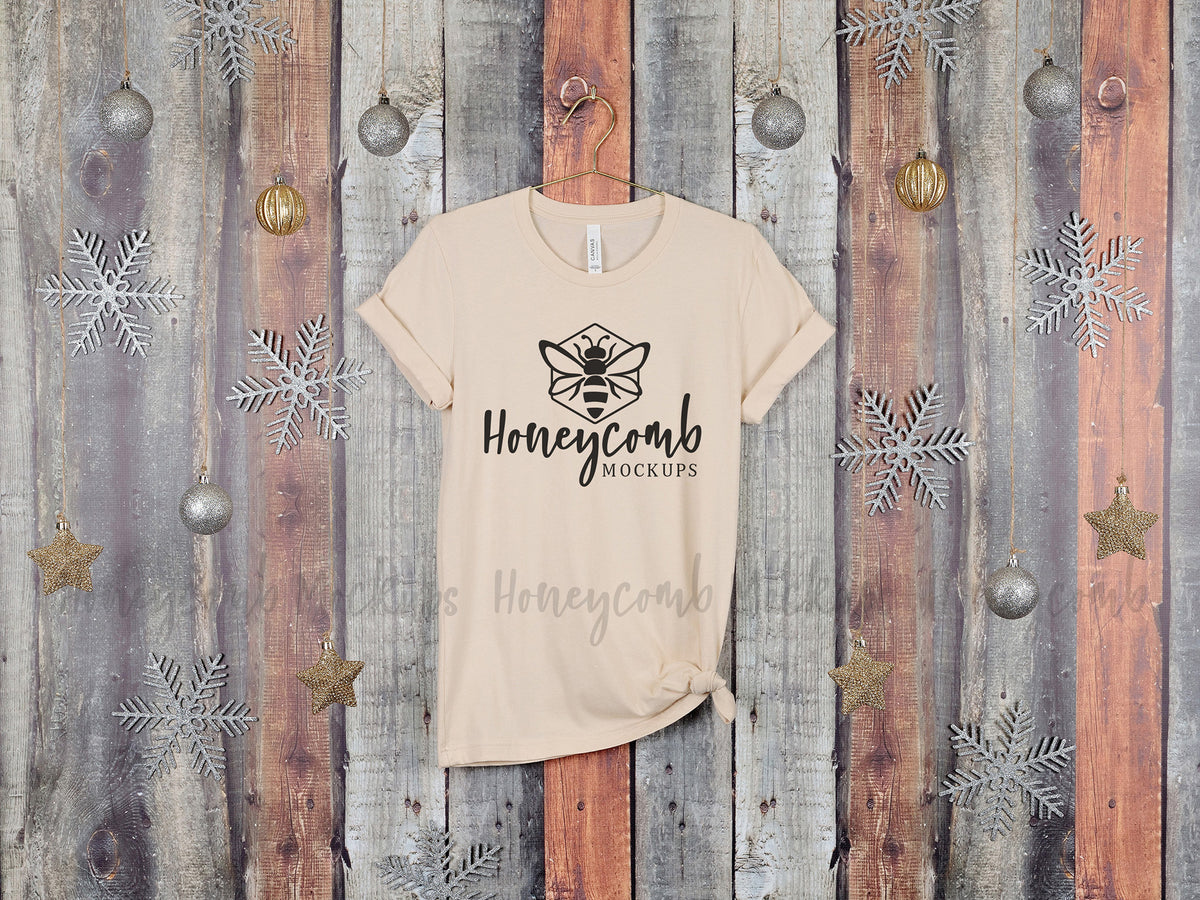 Bella Canvas 3001 T-Shirt | Soft Cream | Christmas | Hanging | SKU2160