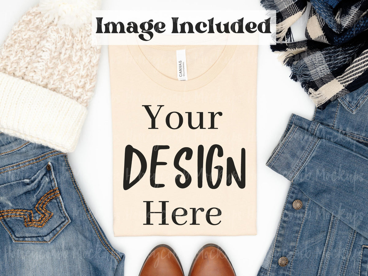 Bella Canvas 3001 T-Shirt | Soft Cream | Video Mockups | SKU2631