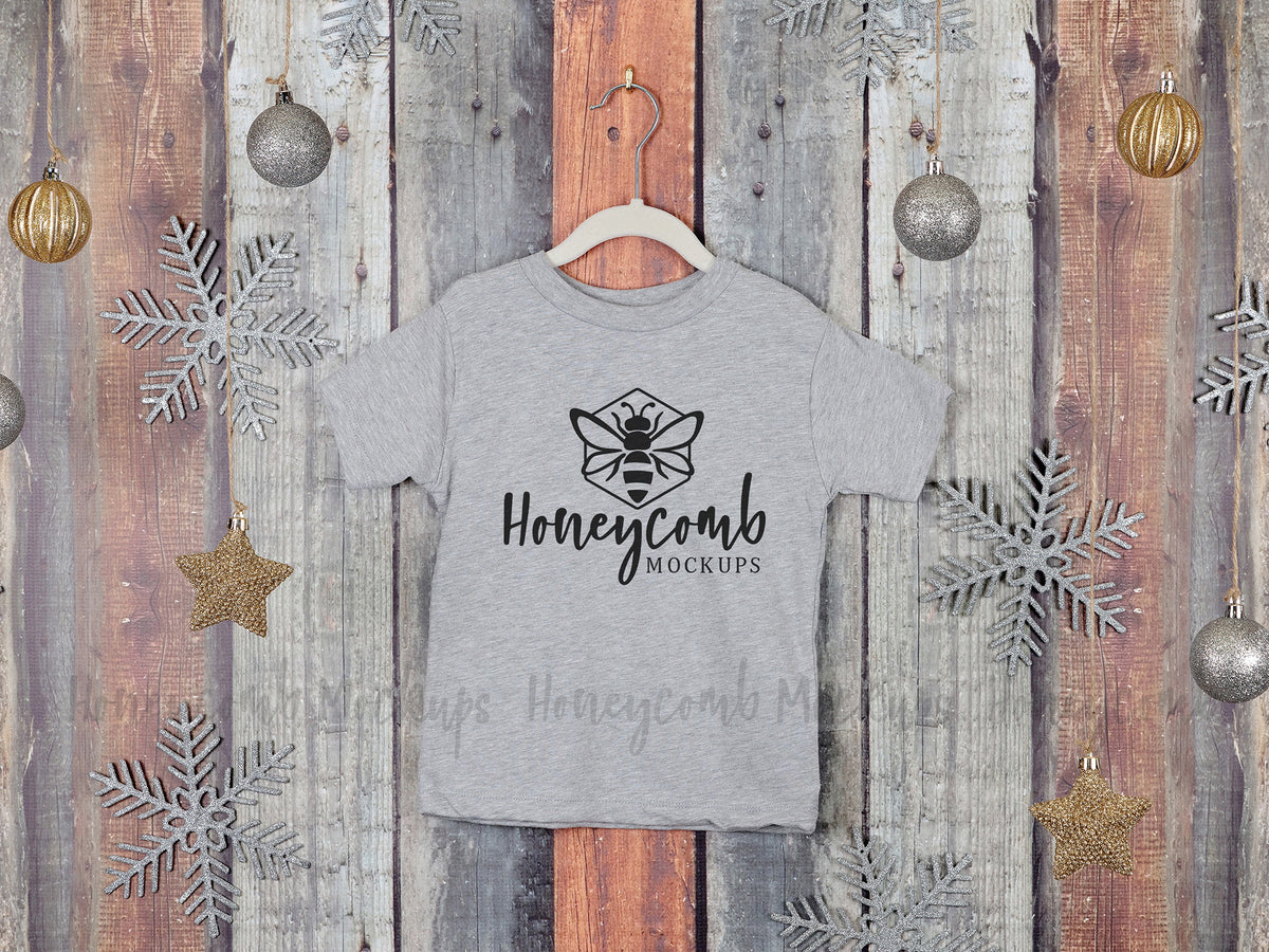 Bella Canvas 3001T T-Shirt | Athletic Heather | Christmas | Hanging | SKU2163