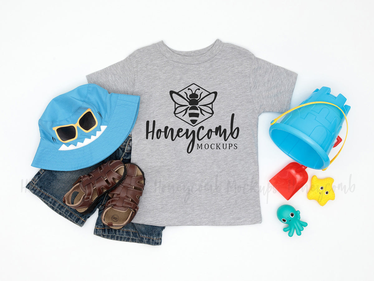 Bella Canvas 3001T T-Shirt | Athletic Heather | Summer | Toddler Boy | SKU2379