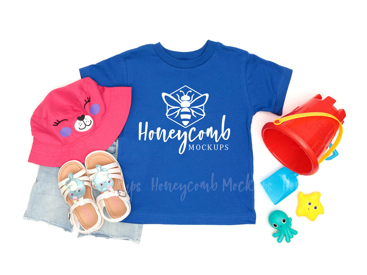 Bella Canvas 3001T T-Shirt | True Royal | Summer | Toddler Girl | SKU2391