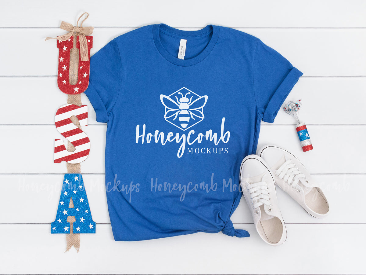 Bella Canvas 3001 T-Shirt | True Royal | 4th of July | SKU2301