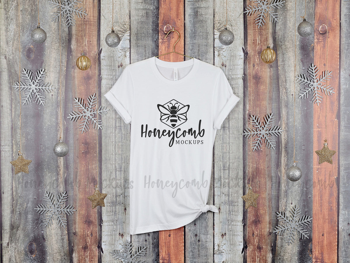 Bella Canvas 3001 T-Shirt | White | Christmas | Hanging | SKU2162